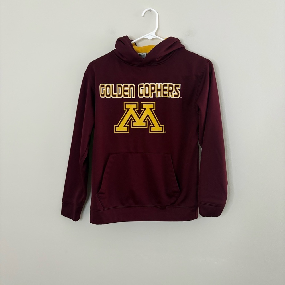 Colosseum Maroon university of MN Golden Gophers Sweatshirt Boys Small 8/10 EUC